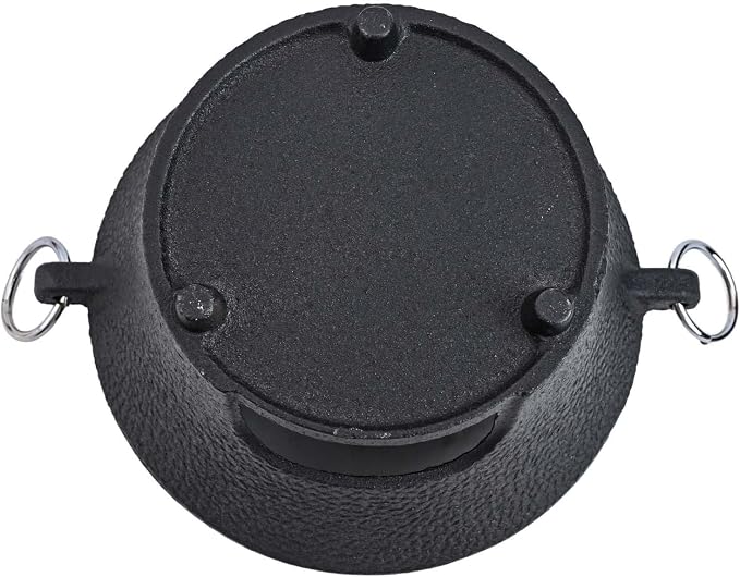 Cast Iron Charcoal Stove, Thick Base for Even Heat, Portable Korean BBQ Grill for Camping and Outdoor Picnics(19.5cm)