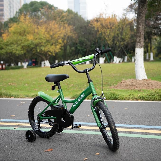 14/16/18 Inch Children’s Bike for Toddlers Kids Ages 3-9, Safe Non-Slip Tires, Removable Training Wheels, Coaster Brake, Easy Assembly, Perfect for Boys and Girls, Multiple Color