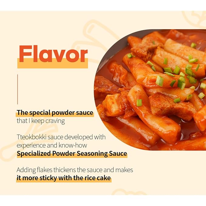 LENITH Instant Tteokbokki Cup, Traditional Korean Street Food Snack with Sweet & Spicy Gochujang Sauce, Rice Cakes_1 ea (6.2 oz / 175g)
