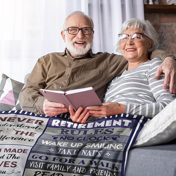 Sruemiul Retirement Gifts for Men, Retirement Blanket for Men 60"x80"