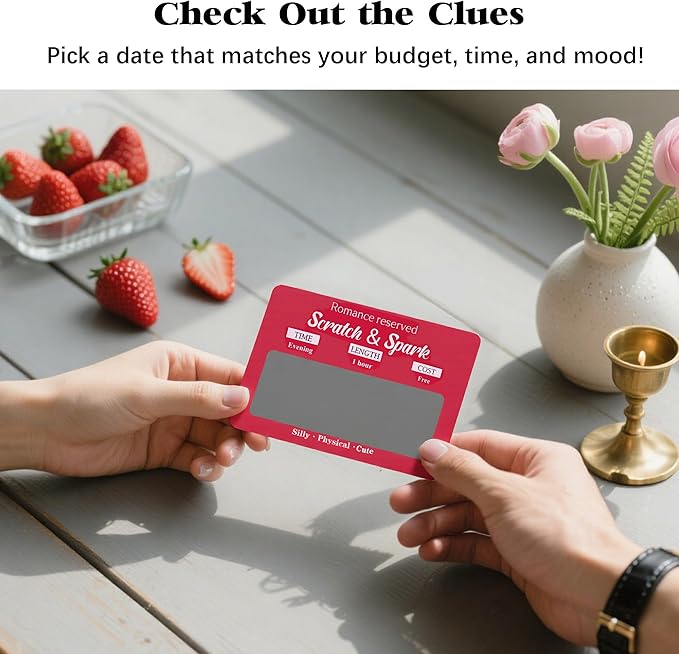 OHOME 40 Scratch Off Date Card for Women Men,Couples Gifts for Boyfriend Girlfriend | Gifts for Wedding Engagement,Bridal Shower,Birthday - Stocking Stuffers for Adults