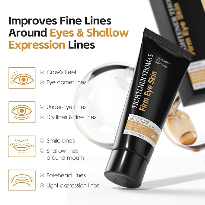 Eyes Cream,Under Eye Cream with Hyaluronic Acid,Instant Firming Eye Creams Helps Reduces Bags & Puffiness,Smooths Fine Lines,Hydrating Moisturizing Eyes Creams for Daily Skincare Routine 1.01 Fl Oz