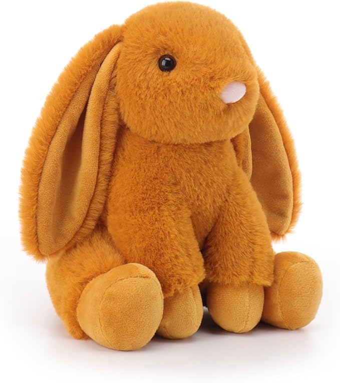 Apricot Lamb Ginger Yellow Bunny Stuffed Animals for Kids, Soft Cute Plush Toys for Baby Girl and Boy, 7.9 Inches