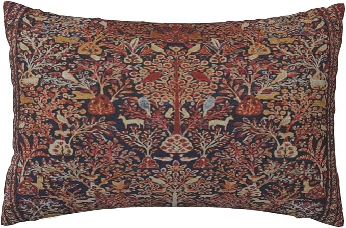 Persian Vintage Antique Carpet Nature Fine Art Pillow Covers Decorative Lumbar Throw Pillowcase 12x20 Inch Couch Cushion Cover for Home Decor Living Room Bedroom College Dorm Bed Car Sofa