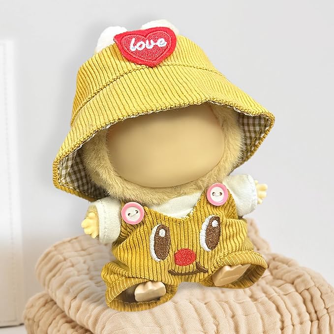 Clothes Fit for 17CM Doll, Fashion Doll Clothes Outfit Set Cute Theme Designer Toys Dress Accessories for Collector Fans Display (Yellow Cub)