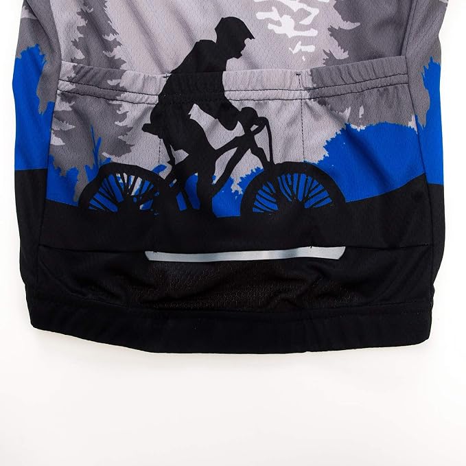Hotlion Kids Cycling Jersey Set Short Sleeve Boys Mountain Bike Shirt Girls Cartoon Bicycle Tops Childs for Riding Biking
