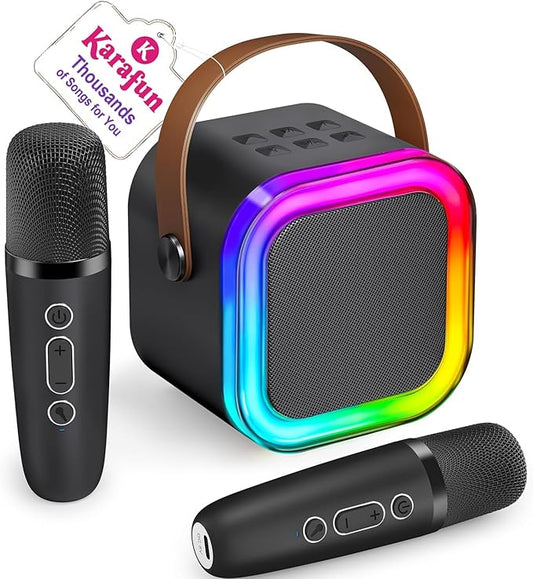 Karaoke Machine for Kids, 2026 TOP Toys Birthday Gifts Ideas for Girls Ages 4, 5, 6, 7, 8, 9, 10, 12+ Years Old, Portable Mini MP3 Player with 2 Wireless Mics for Party