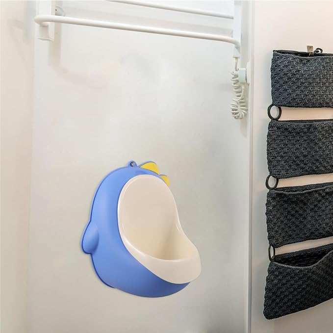 ibasenice Cartoon Dinosaur Training Urinal Wall-Mounted Boys Urinal for Potty Training Design Encourages Habits for Home Use and Travel