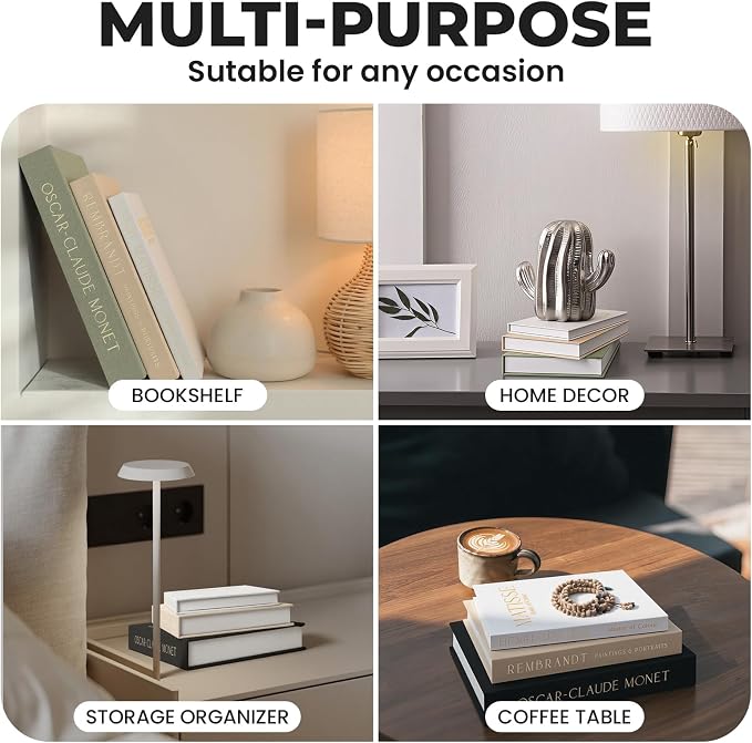 Decorative Books for Home Decor- 3Pcs Linen Decorative Boxes for Aesthetic Room Decoration, Modern Fake Book Storage Boxes for Coffee Table, Bookshelf or Mantle Decor, Sage