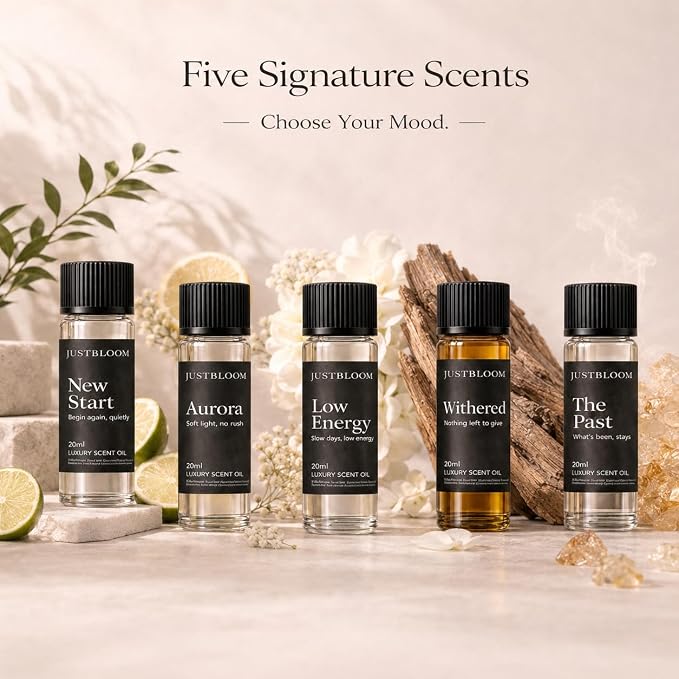 Hotel Oil Diffuser Essential Oils Set: 5-Pack Aromatherapy Oil Gift Set for Home Diffusers, Relaxing Fragrance Collection for Sleep, Office & All Seasons (Five Scent, Fiver Stas)