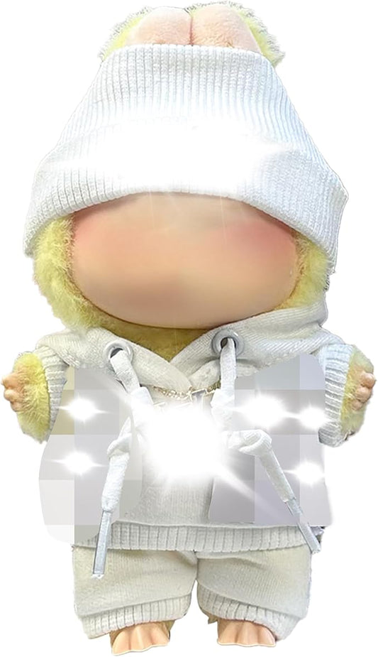 Clothes Fit for 17CM Doll, Fashion Doll Clothes Outfit Set Cute Theme Designer Toys Dress Accessories for Collector Fans Display (White Vest)