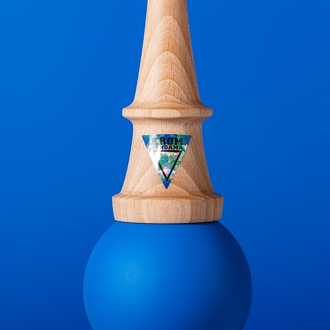 Kendama Toy POP Dark Blue - High Wood Quality - Extra Strong - for Beginner and Pro - Gift Pack : Extra String + Stickers