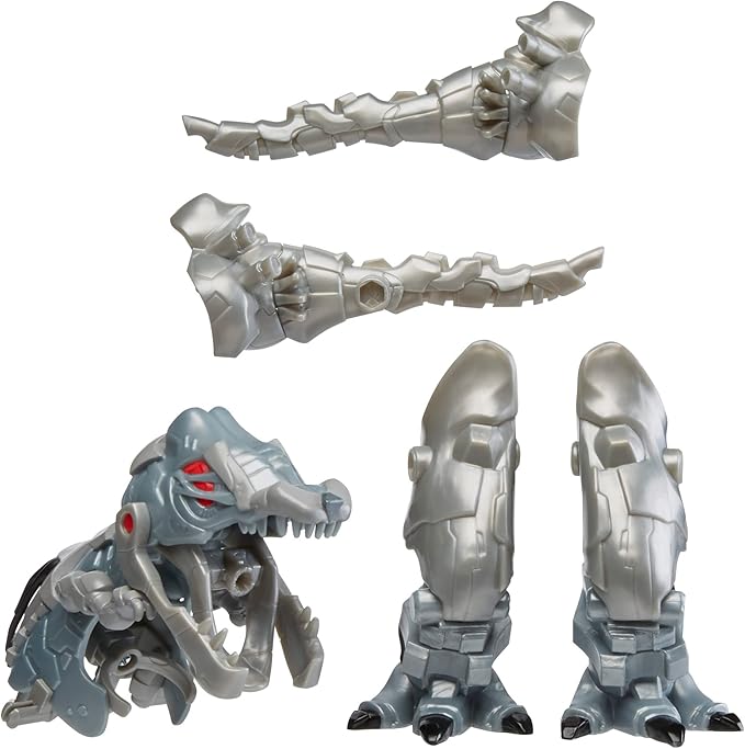 Marvel Mech Strike Mechasaurs, 4.5-Inch Ultron Primeval with T-R3X Mechasaur Action Figures, Super Hero Toys for Kids Ages 4 and Up