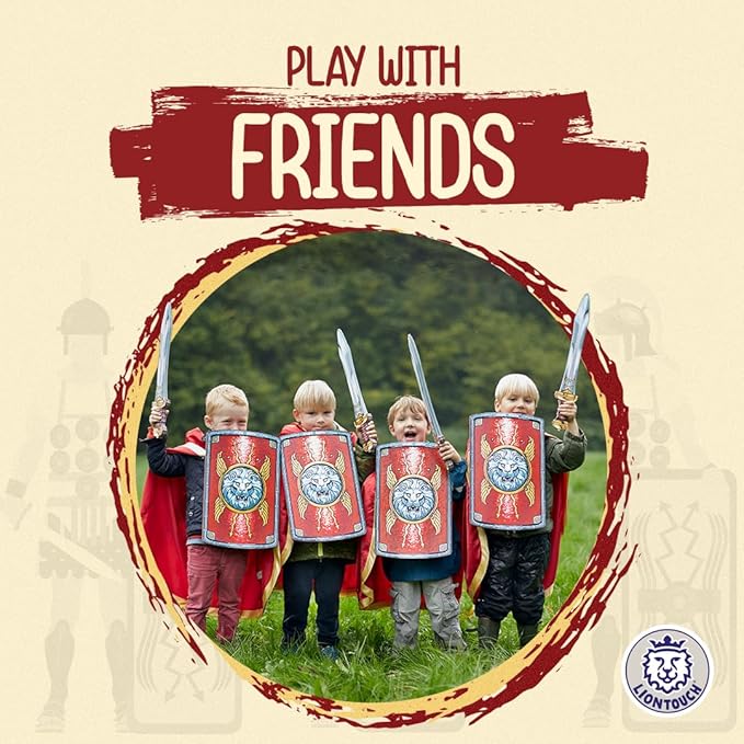 Liontouch Roman Legionary Sword & Shield | Historical Combat Toy Set for Children’s Pretend Play As A Soldier in Ancient Rome | Safe Weapons & Battle Armor for Dress Up & Gladiator Costumes for Kids