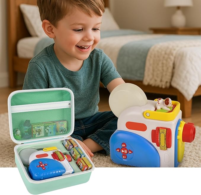Case Compatible with Little Tikes for Story Dream Machine Books Starter Set, Toys Protective Container for Little Tikes for Storytime Audio Play Real for Littles Character Collection (Box Only), Green