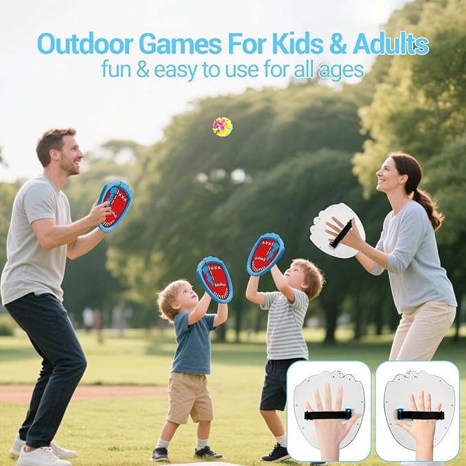 LED Toss and Catch Ball Set, Toddler Baseball Glove, Camping Beach Pool Toys For Kids, Outside Backyard Family Games, Sports & Outdoor Play Toys for 3 4-8 8-12 Year Old Boys Girls Birthday Gifts