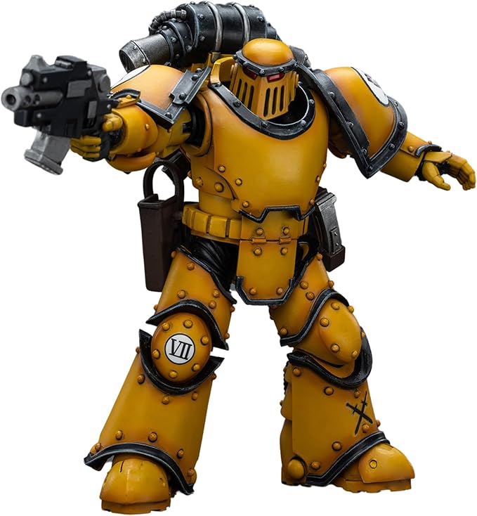 JOYTOY Warhammer 40,000 1/18 Action Figure Imperial Fists Legion MkIII Tactical Squad Legionary with Bolter Collection Model Christmas Birthday Gifts