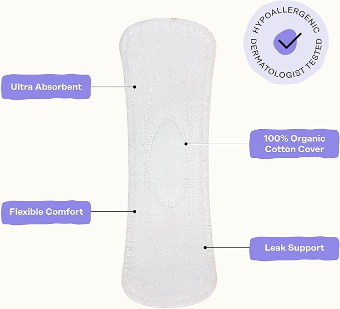 Honey Pot - Calming Long Panty Liners for Women - 100% Organic Cotton Top Sheet - Feminine Care - Non Cooling - Calming Herbs of Lavender, Ashwagandha, & Lemon Balm - 120ct