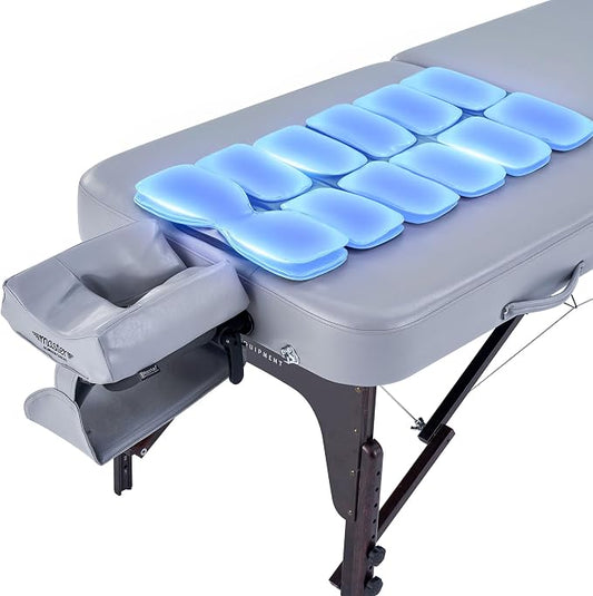 Bristol 30” Portable Massage Table Airwave Full Body Stretching with Airbags 3D Lumbar Traction for Professional & Home Use Chiropractic Bed Dove Grey