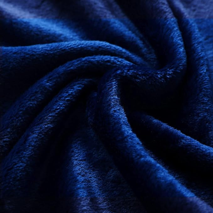 Classic Blue Fleece Plush Throw Blanket 60"x80"for Couch Fuzzy Cozy Flannel | Super Soft Lightweight Microfiber Blanket for Sofa Bed bedroom Home Decor All Season,Birthday Gifts for Women Mom Adult