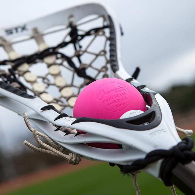 Champion Sports Lacrosse Balls – Official Size SEI Certified, Multi-Color Packs of 3, 6, or 12 for Practice & Games