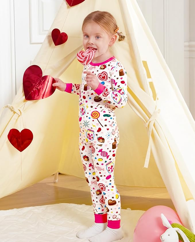 Bamboo Viscose Toddler Girls Kids Pajamas Unicorn Mermaid Pjs Long Sleeve Snug fit 12M-8Y 2pcs Soft Jammies