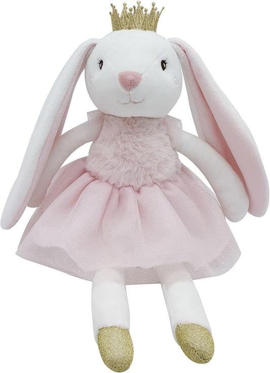 15.7" Easter Bunny Stuffed Animals, Princess Stuffed Bunny, Cute Plush Toy Rabbit Easter Decoration Birthday Gift for Boys and Girls, Pink