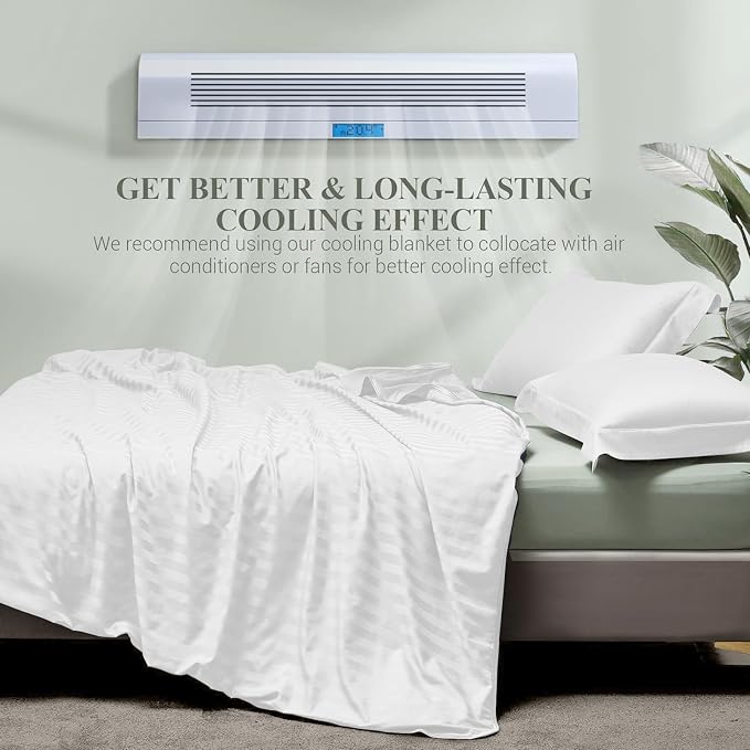 Elegear Revolutionary Cooling Throw Blanket, Absorbs Heat to Keep Body Cool for Night Sweats, Double Sided Arc-Chill3.0 Cool Fiber Q-Max>0.5, Lightweight Summer Cold Blankets Sleeping 51" x 67" | Q-Max>0.5 Cooling Fabric, Absorbs Heat to Keep Body Cool...