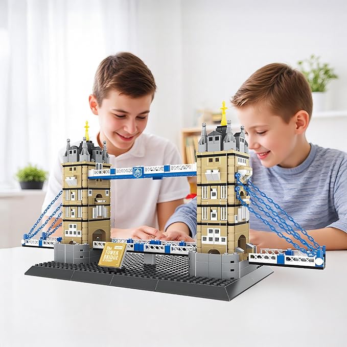 London Tower Bridge Architecture Mode Building Block Sets,Famous Landmark Series Gifts for Adults and Kids