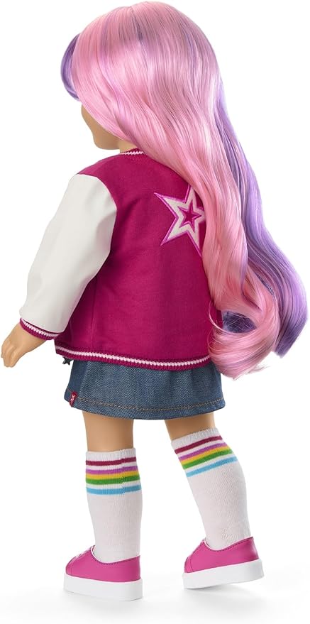 American Girl, Truly Me 18-inch Doll #116 with Light-Blue Eyes, Wavy Purple-and-Pink Hair, Light Skin, for Ages 6+