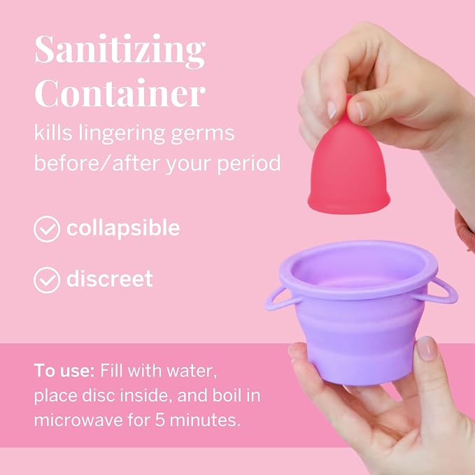 Pixie Menstrual Cup Kit - Best Period Cup Starter Kit for Feminine Care - Proven to Be What You Need to Become A Successful Cup User - 100% Medical-Grade Silicone - Tampon Alternative