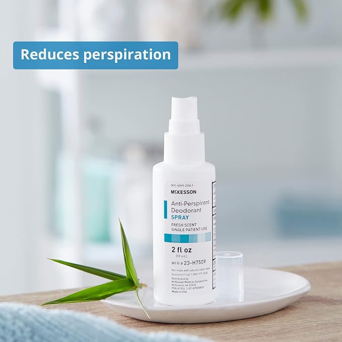 McKesson Antiperspirant Deodorant Spray [Pack of 48] Bulk, Mini Travel Size, Alcohol-Free, Fresh Scent, 2 fl oz