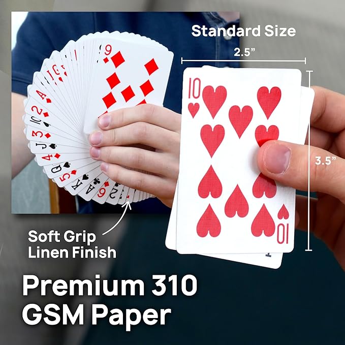 Regal Games Rockets Bulk Playing Cards Set for Adults & Professionals - 12 Standard Decks, 310 GSM Linen Finish - Poker Cards for Blackjack, Euchre, Canasta - Casino Grade, Travel & Game Night Cards