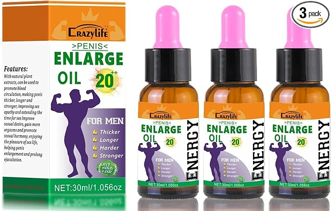 Crazylife Enlargement Oils Increase Penile Cream Growth Bigger Men Private Parts Male Enlarge Oil for Men (30ml) (3)
