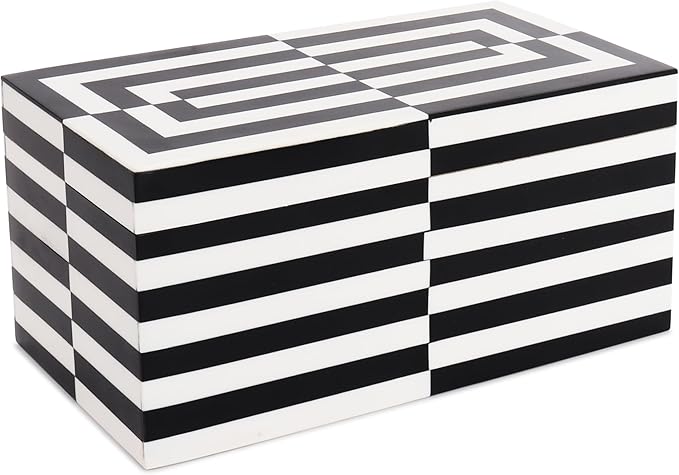 Handicrafts Home Decorative Organizer Box 10x5 – Large Keepsake Box with Lid, Modern Decorative Storage Box, Bohemian Coffee Table Décor, Jewelry & Memory Box, Decorative Accent Box for Home Décor