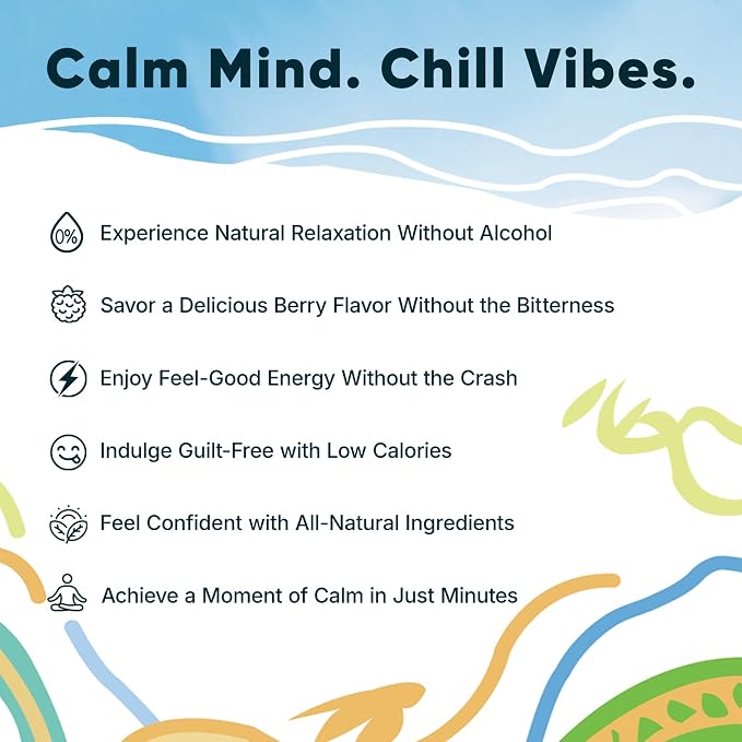 FORTILUME Calming Kava Drink Mix, Instant Kava Powder, Low-Calorie, Non-Alcoholic | Plant-Based Relaxation Alternative Beverage | 15 Servings (Berry)