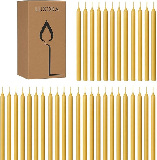 50 Minute Pure Beeswax Candles, Beeswax Meditation Candles, Refill Pack of 60 Mini Candles, Stress Releif Gifts for Women,Non Toxic Candle Made in Australia (Refills (60pcs)