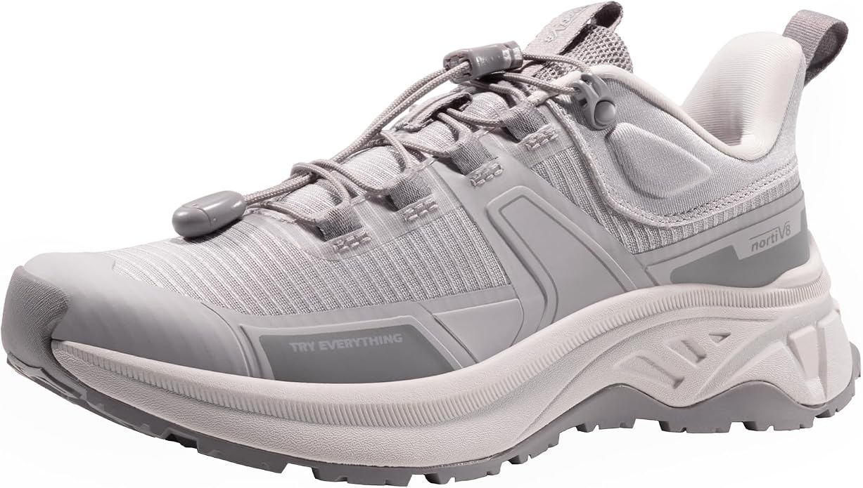 NORTIV 8 Women's Lightweight Hiking Shoes Quick Lace | Outdoor Fashion Sneakers For Hiking Walking Travel And Daily Wear With Quick Lace Design Lightweight Comfort Gladiator