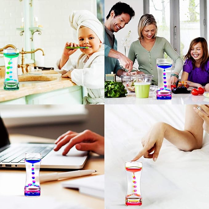 YUE MOTION Liquid Motion Bubbler Visual Sensory Toys, Liquid Timer– New Big Calming Sensory Bubbler Toy- Colorful Liquid Hourhlass for Stocking Stuffers, Novelty Gifts