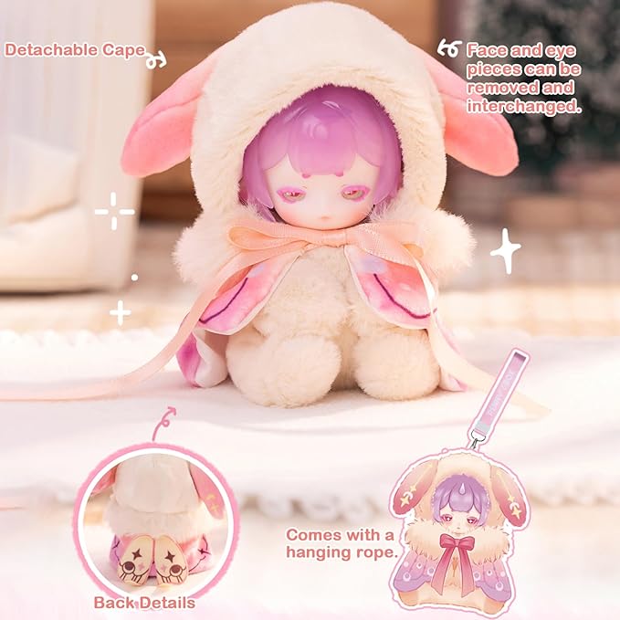 BEEMAI Antu Cute Petite Series Plush Blind Box 6PCs (Set of 6 No Repeat) Cute Figures Collectible Toys Birthday Gifts