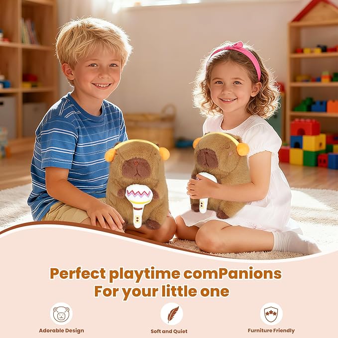 Cute Capybara Plush, 8 Inch Capybara Stuffed Animal Kawaii Doll Pillow Gifts for Boys Girls