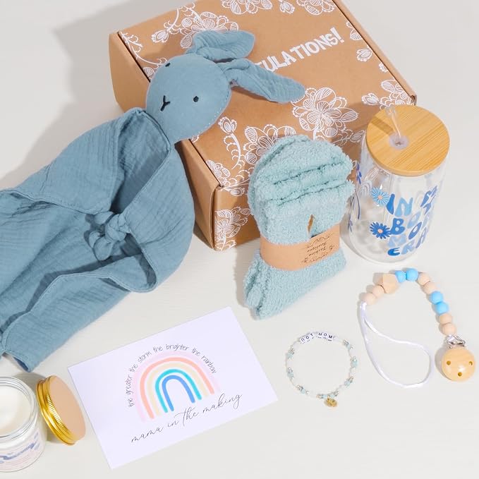 Boy Mom Gifts for New Moms, New Mommy Essentials, Pregnancy Gifts for Expecting Mama for First Time, Moms Care Package After Baby (Boy Mama)
