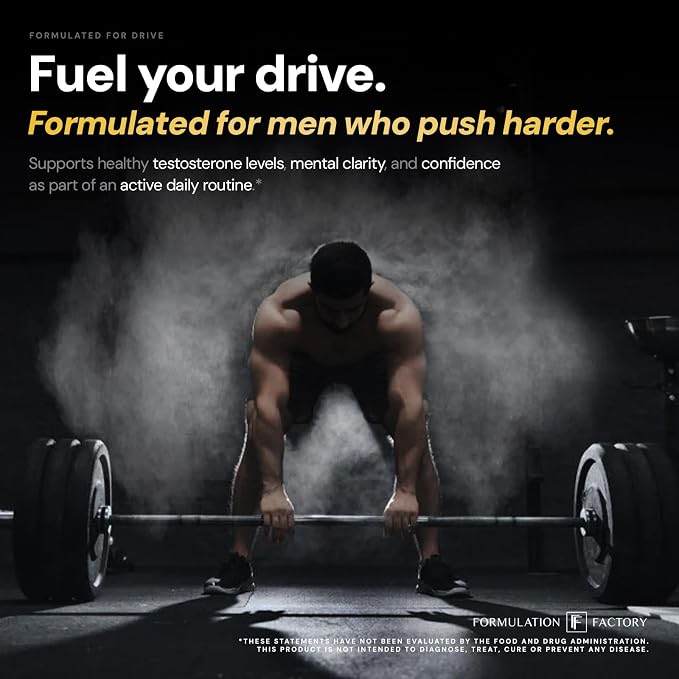 Formulation Factory Self Obsessed 10-in-1 Natural Testosterone Booster for Men, Testosterone Supplement for Men with Shilajit, Tongkat Ali, Fadogia Agrestis, 180 Capsules, 3 Month Supply