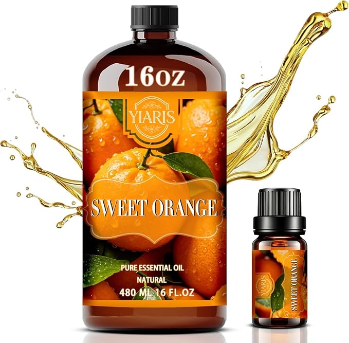Sweet Orange Essential Oil-YIARIS Sweet Orange Essential Oil-16.33 Fl Oz,Pure and Natural Fragrance Oil for Aroma Diffuser,Skincare,Home Fragrance,Cleaning,Massage,Yoga