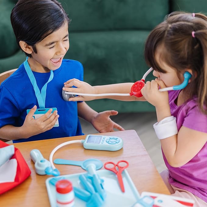 Melissa & Doug Get Well Doctor’s Kit Pretend Play Set – 25 Toy Pieces for Preschool Girls, Boys Doctor Role Play Set, Doctor Kit for Toddlers and Kids Ages 3+