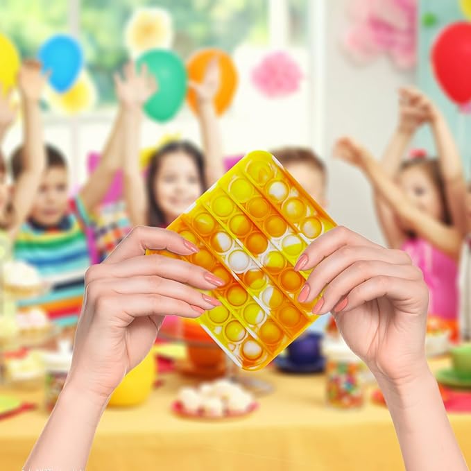 24 PCS Pop Fidget Sensory Toys for Party Favors, Stress Relief Pressure Relieving Toys for Kids, Birthday Gifts and Classroom Game Prize Supplies, Christmas Party Gift for Kid and Adults