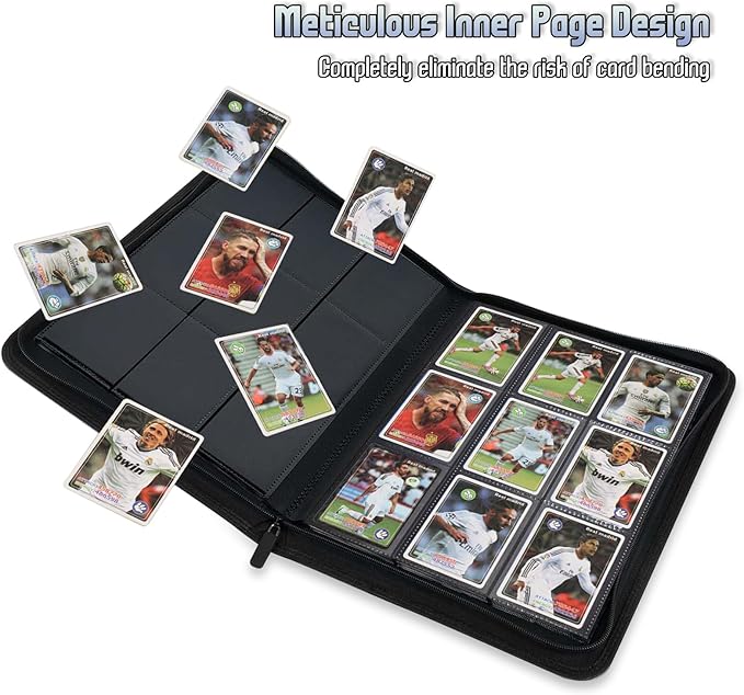 Trading Card Binder, Premium 9 Pocket Double Sided 540 Pocket PU Card Collection Binder, Collectible Trading Card Albums for MTG, TCG, Sport Card, Game Cards (Emerald)