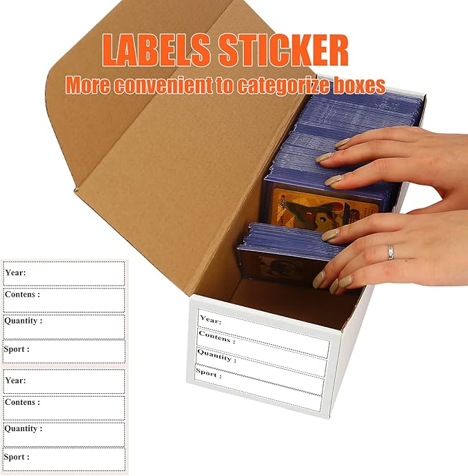 6-Pack • 4800-count Trading/Gaming Card Storage Box/Trading Card Storage Box/Card Box Cardboard For Toploader Standard Card/Sports Game Collector Boxes