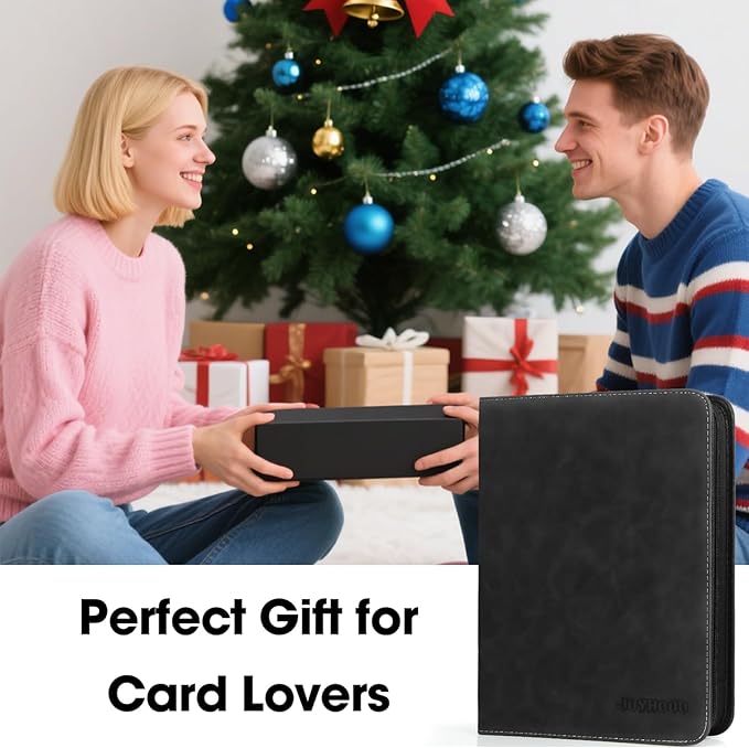 Top Loader Binder, 9 Pockets Card Binder Holds 252 Top Loaders, Premium Trading Card Collection Holder, Top Loader Storage Album for TCG, Sports Cards, Black (FOR TOP LOADERS ONLY)