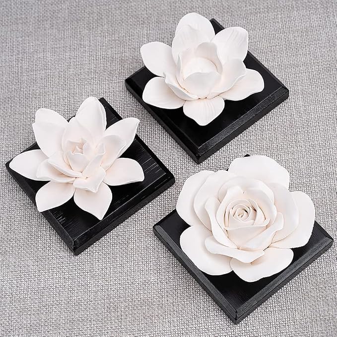 Rose Flower Styling Essential Oil Diffuser Stone, Non-Electric, Handmade Products, Decorative Tabletops, Car Decoration Ornaments(Essential Oils Not Included)